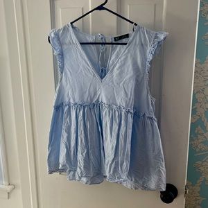 Zara ruffle tie back top